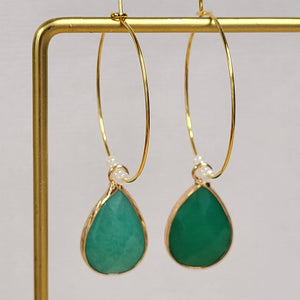 Oorbel hoops druppel mix-and-match groen